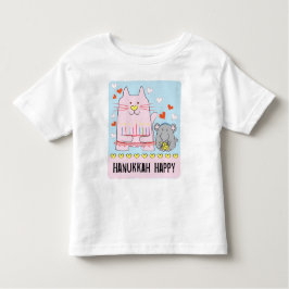 Hanukkah Peuter Jersey T-Shirt Kat en Muis