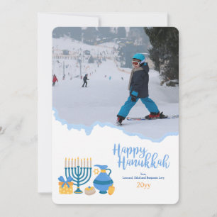 Hanukkah Photo Holiday Card Feestdagenkaart