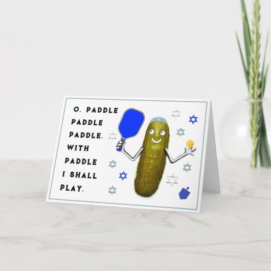 Hanukkah Pickleball Cards Feestdagen Kaart (Voorkant)