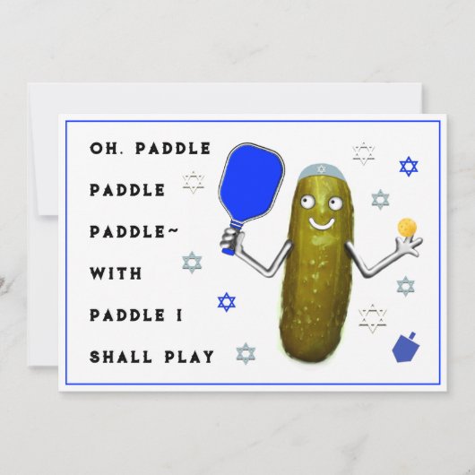 Hanukkah Pickleball Kaarten (Voorkant)