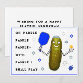 Hanukkah Pickleball Kaarten (Voorkant / Achterkant)