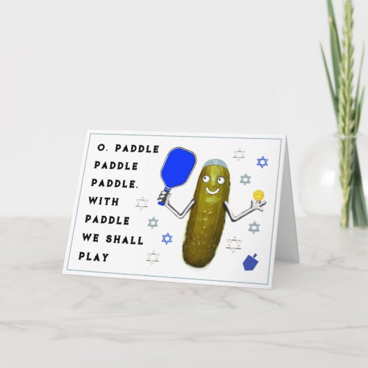 Hanukkah Pickleball Kaarten (Voorkant)