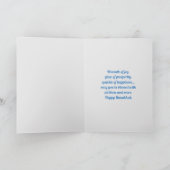 Hanukkah Polka Dot Wrapped Gift Feestdagen Kaart (Binnen)