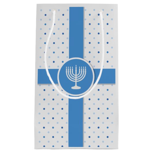 Hanukkah Polka Dot Wrapped Gift Klein Cadeauzakje (Voorkant)