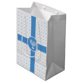 Hanukkah Polka Dot Wrapped Gift Medium Cadeauzakje (Voorkant Gekanteld)