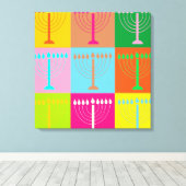 hanukkah Pop Art Canvas Afdruk (Insitu (Houten vloer))
