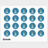 Hanukkah Princess Ronde Sticker (Vel)