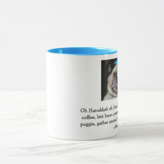 Hanukkah pug mok koffiekopje (Midden)