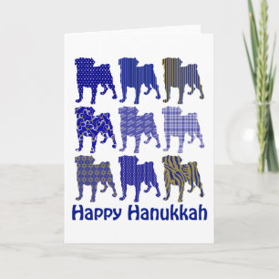 Hanukkah Pugs Feestdagen Kaart