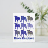 Hanukkah Pugs Feestdagenkaart (Staand voorkant)