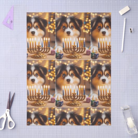Hanukkah Puppy Tissuepapier (Craft)