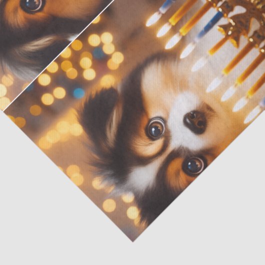 Hanukkah Puppy Tissuepapier (Detail)