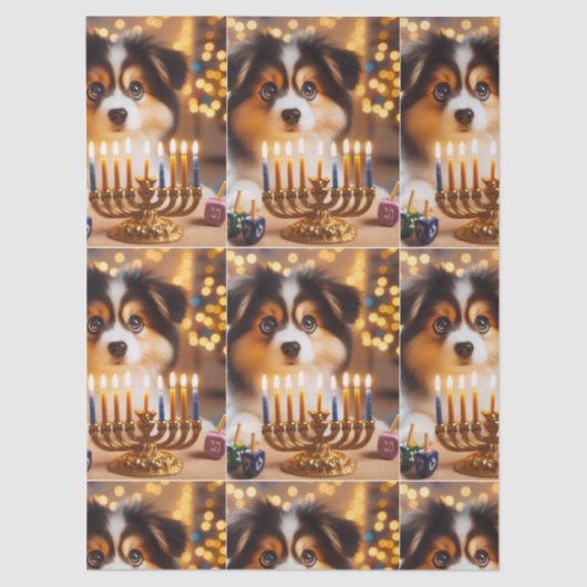Hanukkah Puppy Tissuepapier (Voorkant)