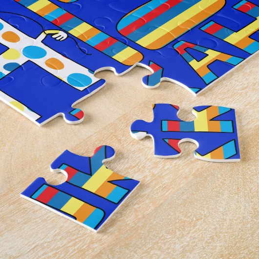 Hanukkah Puzzle for Kids/Bl "Hanukkah is Funukkah" Legpuzzel (Zijkant)