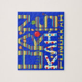 Hanukkah Puzzle for Kids/Bl "Hanukkah is Funukkah" Legpuzzel (Verticaal)