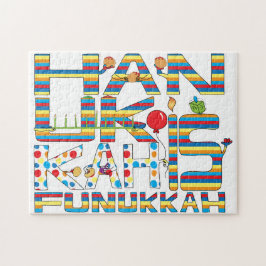 Hanukkah Puzzle for Kids/Wh "Hanukkah is Funukkah" Legpuzzel