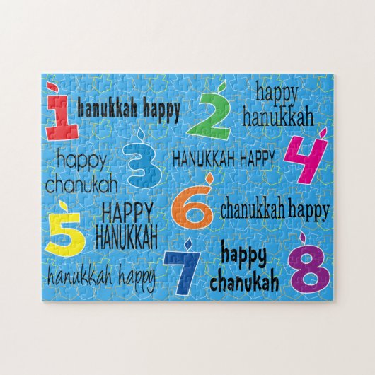 Hanukkah Puzzle "Hanukkah Happy" Legpuzzel (Horizontaal)