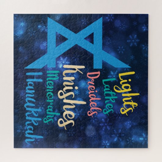 Hanukkah Puzzle Legpuzzel (Horizontaal)