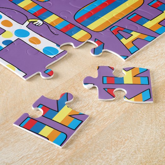 Hanukkah Puzzle voor kinderen "Hanukkah is Funukka Legpuzzel (Zijkant)