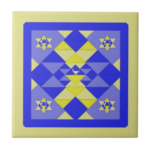 Hanukkah Quilt Ceramic Tile Tegeltje