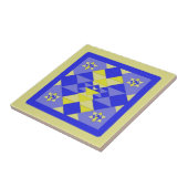 Hanukkah Quilt Ceramic Tile Tegeltje (Zijkant)