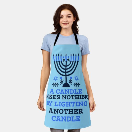 Hanukkah Quote Apron Schort (Gedragen)