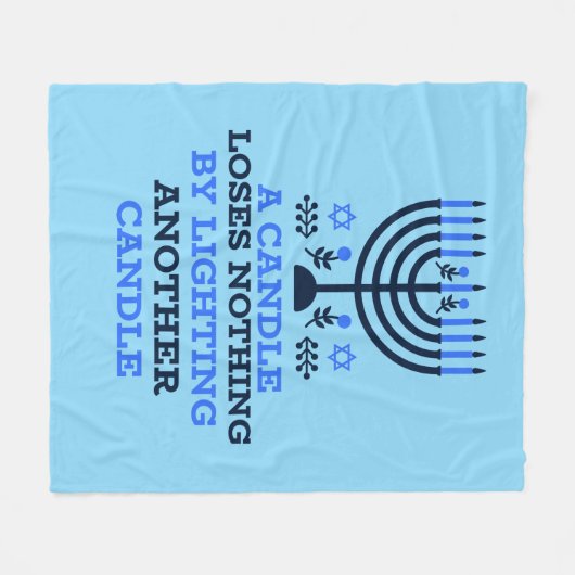 Hanukkah Quote Fleece Blanket (Voorkant (Horizontaal))