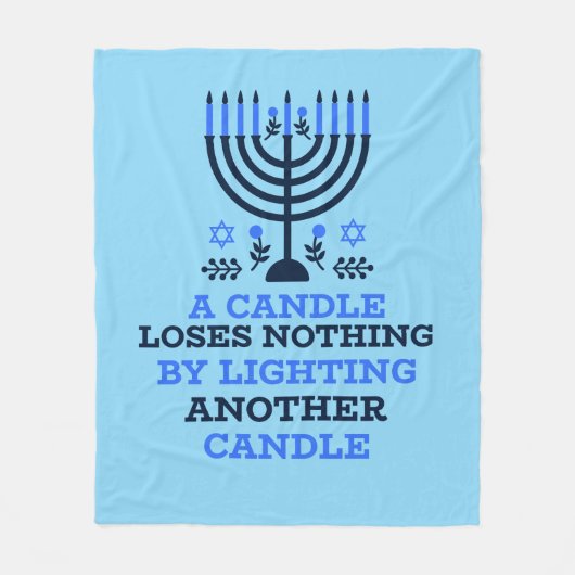 Hanukkah Quote Fleece Blanket Deken (Voorkant)