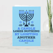 Hanukkah Quote Hanukkah Card  Kaart (Achterkant)