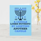 Hanukkah Quote Hanukkah Card Kaart (Gele Bloem)