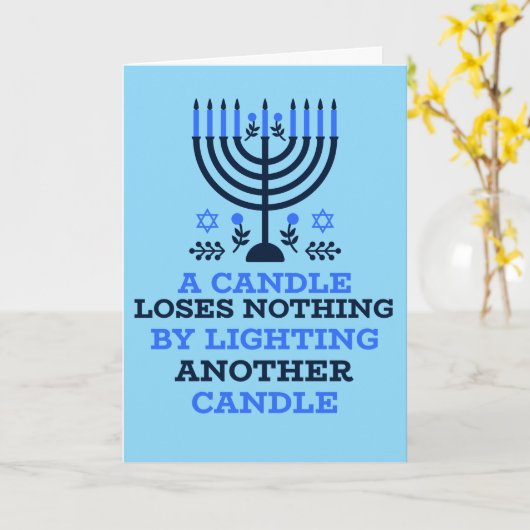 Hanukkah Quote Hanukkah Card  Kaart (Gele Bloem)