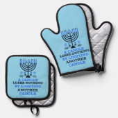 Hanukkah Quote Potholder Set (Voorkant / Achterkant)