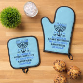 Hanukkah Quote Potholder Set (Top down)