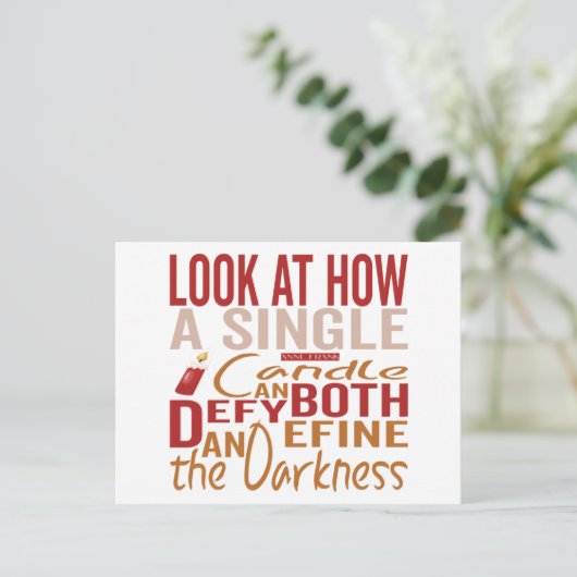 Hanukkah Quotes Aankondigingskaart (Staand voorkant)