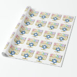 Hanukkah Rainbow Candles Gold Menorah Cadeaupapier<br><div class="desc">U bekijkt het Lee Hiller Design Collectie van Home en Kantoor Decor,  Apparel,  Gifts en Collectibles. De Design zijn onder meer Lee Hiller Photography en Mixed Media Digital Art Collectie. Je kunt haar Natuur fotografie uitzichten op http://HikeOurPlanet.com/ en haar wandelende blog volgen in Hot Springs National Park.</div>