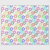 hanukkah regenboogster van david cadeaupapier (Vlak)