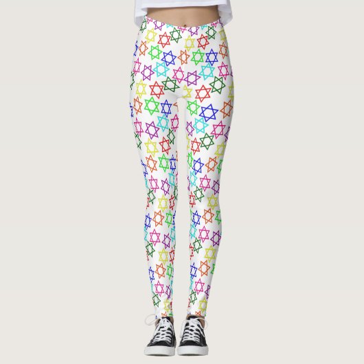 hanukkah regenboogster van david leggings (Voorkant)