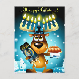 Hanukkah Reindeer Feestdagenkaart