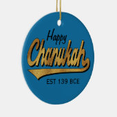 Hanukkah "Retro Happy Chanukah"/Circle Ornament (Rechts)