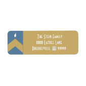 Hanukkah Return Labels "Chevron Menorah" (Voorkant)