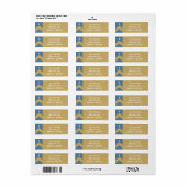 Hanukkah Return Labels "Chevron Menorah" (Full Sheet)