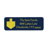Hanukkah Return Labels "Dreidel Pinwheels" (Voorkant)
