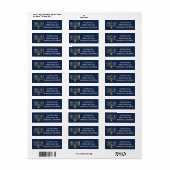 Hanukkah Return Labels "Elegant Menorah" (Full Sheet)