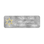 Hanukkah Return Labels "Elegant Menorah" (Voorkant)