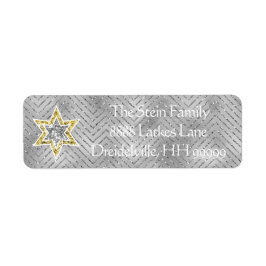 Hanukkah Return Labels "Elegant Menorah"