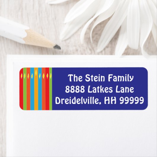 Hanukkah Return Labels "Hanukkah Candles" (Insitu)