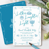 Hanukkah Reudelachtige Lach Licht Plezierige Feest Kaart