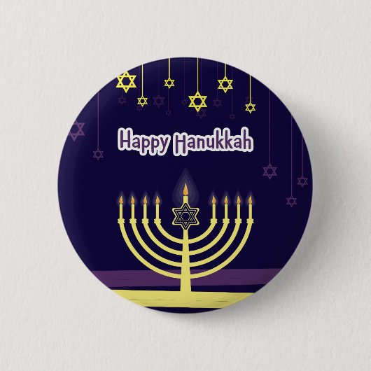 Hanukkah Ronde Button 5,7 Cm (Voorkant)