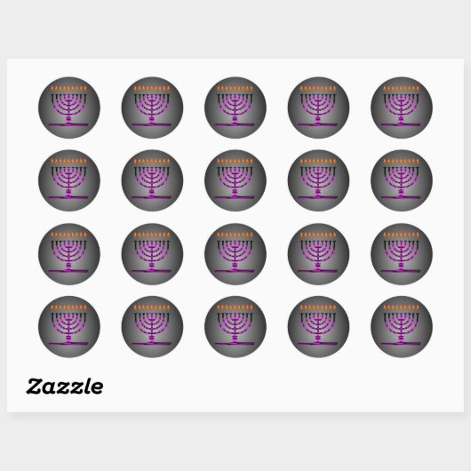 Hanukkah Ronde Sticker (Vel)