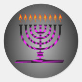 Hanukkah Ronde Sticker (Voorkant)